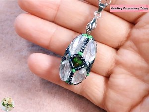 How to Make Beaded Hanger with Tera Crystal for Earrings | Wedding Decoration Ideas