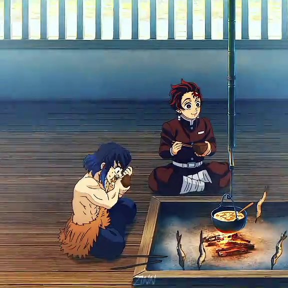 Tanjiro vs Inosuke in Demon Slayer Kimetsu no Yaiba