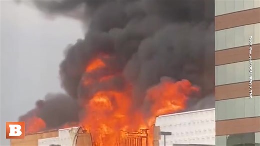 12K views · 262 reactions | DRAMATIC FOOTAGE shows an apartment building under construction in Charlotte, NC, collapsing while it was consumed by a massive blaze. | Breitbart | Facebook