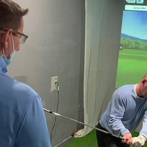 Keystone Golf Club in house PGA Pro Instructor Darren Mills working with one of his clients. #keystoneGolf #golf #golfdrills #golfinstructor #golflife #pga #pgaprofessional | Keystone Golf Club