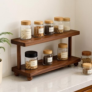 Solid Wood Spice Shelf Wooden Spice Rack Storage Organization Wood Display Shelf Kitchen Storage Plant Decoration - Etsy Canada