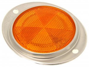 2017 Aliner Explorer Camper Peterson Low-Profile Oval Trailer Reflector - Aluminum Bezel - Amber