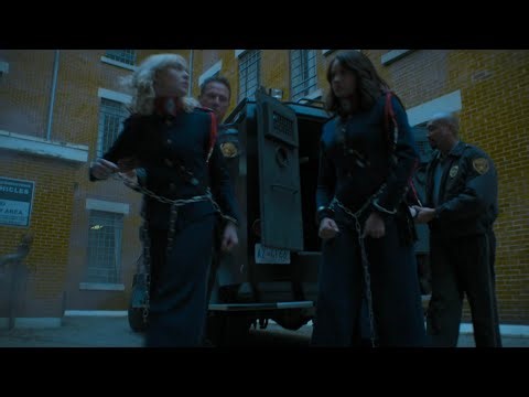 4 girls shackled in transport chains - Motherland: Fort Salem S03E09