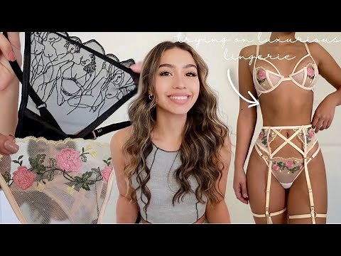 Trying on luxurious lingerie for fun | Lounge