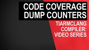tiarmclang compiler: code coverage dump counters | Video | TI.com