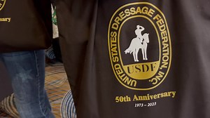 USDF Members from across the US having a great time catching up with old friends & meeting new ones at the welcome reception at the 2023 Adequan®/USDF Annual Convention. The 70’s themed party harkened back to the founding of USDF 50 years ago! | United States Dressage Federation Official Page