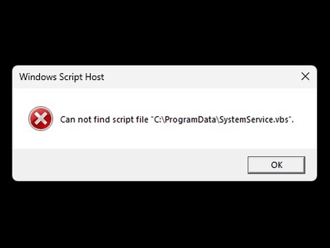 📜 Cannot find script file SystemService.vbs error Windows