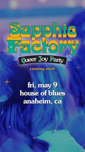 🦋🦋 Sapphic Factory presents: queer joy dance party 🦋🦋 snap and clap and touch your toes 5/9 at The Parish to the music of artists like chappell roan, muna, boygenius, kehlani, rina sawayama, fletcher, kim petras, kali uchis, indigo de souza, tegan and sara, hayley kiyoko, girl in red, mitski, and more ✨ collaborating with plus1 to donate a portion of proceeds from each ticket sold to the PLUS1 x NOISE FOR NOW Reproductive Health Access Fund 💕 🔗: https://livemu.sc/4k4a1c4 | House of Blues A