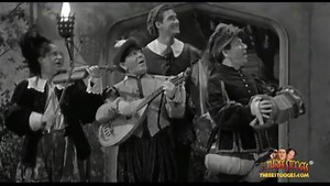 “We are three restless knights.” “Our days ain’t too hot either.” - Moe & Shemp 🤺🤺🤺 #TheThreeStooges are troubadours during medieval times in this short released #OnThisDay in 1948. The villainous Black Prince has designs on marriage to Elaine, the princess. She, however, is in love with Cedric, the blacksmith. #DidYouKnow that the ‘One for all, all for one, every man for himself!’ gag also appeared in Restless Knights and Back to The Woods. #themoreyouknow #stoogetrivia #ThreeStooges #Stooge