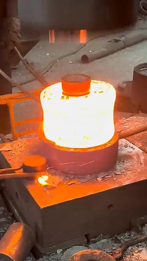 Inside the factory Hot Steel Forged into Bearing Shapes in Seconds #blacksmith #process #forging | Mary L. Harpe
