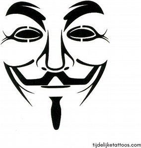 Anonymous mask tattoo - V for Vendetta tattoo - Guy Fawkes mask tattoo - Anonymous... | bol