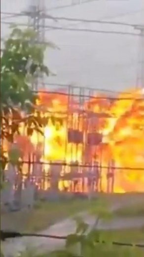 Power transformer explosion #engineering #electrical #explosion
