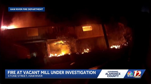 Investigation underway after mill catches fire in Haw River, firefighters say