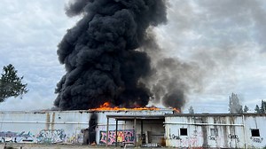 Crews battle 2-alarm fire at abandoned Ostrom Mushroom Farm near Lacey