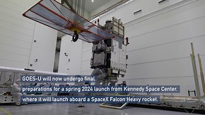 NOAA GOES-U Weather Satellite Arrives at NASA's Kennedy Space Center FriendsofNASA.org: On January 23, 2024, the National Oceanic and Atmospheric Administration (NOAA) GOES-U satellite arrived in Florida to prepare for its upcoming launch. GOES-U is the final satellite in the GOES-R Series, the Western Hemisphere’s most advanced weather-observing and environmental monitoring system. GOES-U is in its final stage of preparations before liftoff. NASA and SpaceX are targeting no earlier than April 3