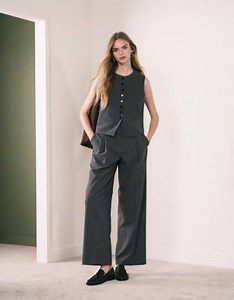 Mango Gabo tailored relaxed pants in gray stripes - part of a set | ASOS
