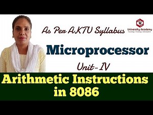 Micro33: Arithmetic Instructions in 8086 Microprocessor | Arithmetic and Logical Operations of 8086