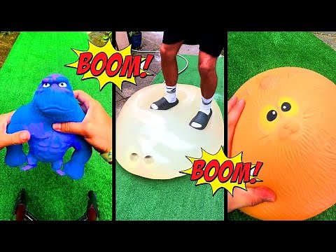 Inflating Toys until they BLOW!💦 (HUGE POP)