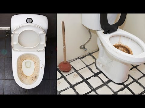 How to Remove HARD WATER STAINS from Toilet Bowl in 3 MINUTES !! (Cleaning Hacks) | Andrea Jean