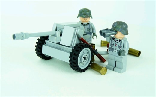 【LEGO教程】如何用LEGO搭建一个二战时期德国的PAK40反坦克炮？〔德语〕