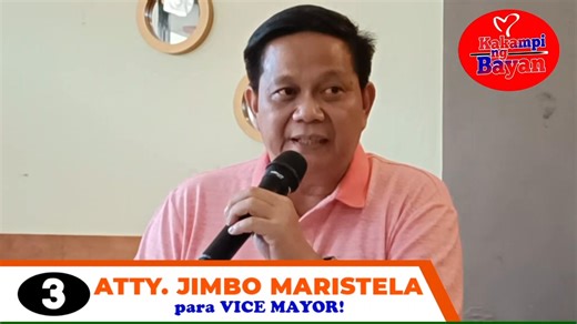 Isyung pambayan na may basihan at hindi paninira ang depensa ni vice mayor aspirant Atty. Jimbo Maristela sa kaniyang mga ibinubunyag hinggil sa mga anomalyang kaniyang nakikita sa lokal na pamahalaan ng Puerto Princesa City. 'KAKAMPI NG BAYAN' #3 ❤️ Atty. Jimbo Maristela, ating iboto para sa Vice Mayor ng Puerto Princesa City, #3 sa balota. #PalawanStar #attyjimbomaristela #vicemayor #PuertoPrincesa #PalawanPuertoPrincesa #PalStarPoliticalAds | Palawan Star