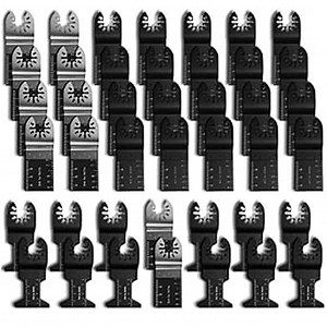 50 Pack Wood/Bi-Metal Oscillating Saw Blades Quick Release Blade Kit for Porter Rockwell Cable Black & Decker Bosch Craftsman Dremel Chicago