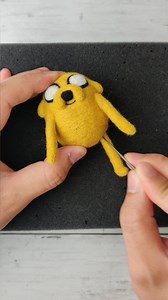 17K views · 211 reactions | Jake the Dog Satisfying Needlefelt Art #art #adventuretime #reels #needlefelting #cute | Kai Crafts | Facebook