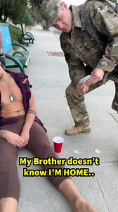 45K views · 535 reactions | Surprising my homeless brother and his pregnant wife 凉 Soldier returns home to keep his promise to his brother who recently became homeless and blesses him and his pregnant wife with money, food, water, clothing and items for their unborn baby. #blessed #fblifestyletyle #pregnancy #family #brothers | Jamie and Blake | Facebook