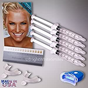 44% Carbamide Peroxide Teeth Whitening Kit - Teeth Whitening Gel, Tooth Trays, LED Light