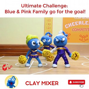 Ultimate challenge: Blue & Pink Family go for the goal! #WOANETWORK | Wolfoo Nursery Rhymes