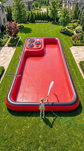 Inflatable Smartphone Pool: Ultimate Summer Backyard Upgrade