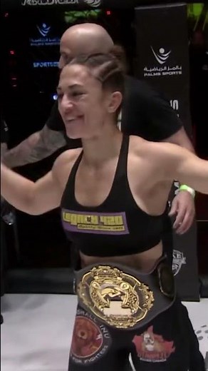 Corinne Laframboise winning her belt in style 🏆😎