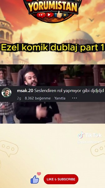 Ezel komik dublaj😂|| Yorumistan #komedi #komik #komikyorumlar #yorum #akım #keşfet #mizah #ezel #fyp#tiktok #tiktokviral
