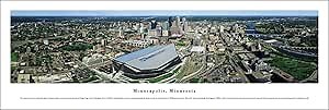Minneapolis, Minnesota with US Bank Stadium - Blakeway Panoramas Unframed Skyline Posters