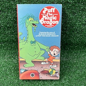 Puff the Magic Dragon VHS Tape 1985 Movie Video Cartoon Burgess Meredith Film