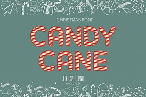 Candy Font Candyland Font Candy Cane Font Candy Script Font Christmas Font Sweet Candy Font Christmas Script Candy Font Svg Ttf Png Cricut