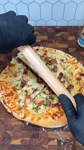 Stuffed chicken bacon ranch pizza