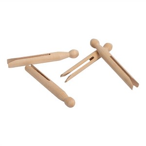 [Hot Item] Wooden Round Head Clothes Pegs Wholesale Old Fashion Round Wood Clothespins