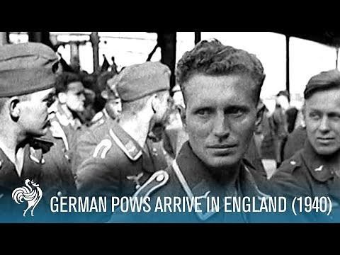 German Prisoners (POWs) Arrive in England (1940) | British Pathé