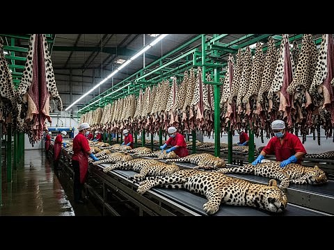 Inside The Leopard Skin Factory | How Million-Dollar Leather Is Crafted ( Full Process )