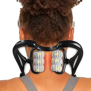 ZAYUU Neck Massager for Pain Relief Deep Tissue: 6-Ball Handheld Massager for Neck, Back, and Shoulder - Achieve Elevated Well-Being for Shoulders, Legs (Black)