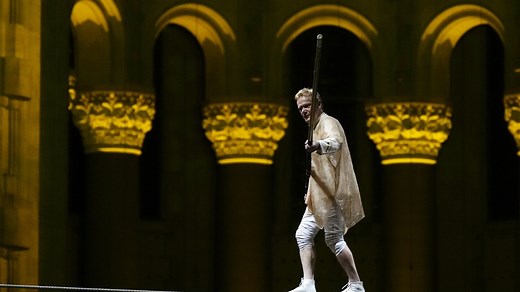 Philippe Petit recreates high-wire walk between World Trade Center's twin towers on 50th anniversary