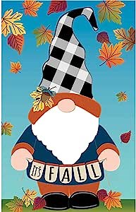 Evergreen Flag Double Sided Welcome Flag Fall Gnome Garden Linen Flag Outdoor Décor for Homes Gardens and Yards