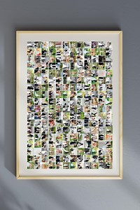 Portrait Photo Collage Print Template (216 Photos) - Etsy Canada