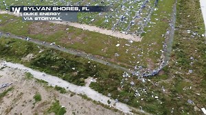 Horrific aerial footage from Duke Energy shows the devastating destruction a tornado brought to the $100 million facility last week that powers 12,000 homes in Florida. | WeatherNation