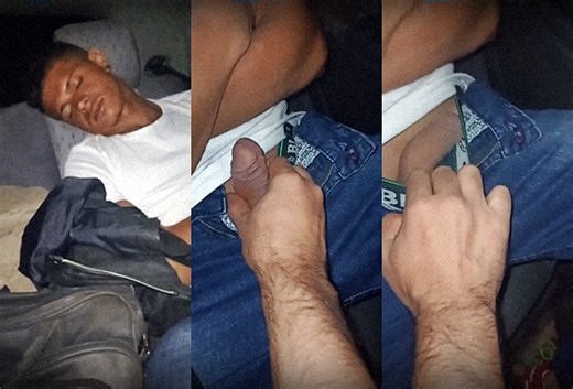 Dude caught sleeping in the backseat