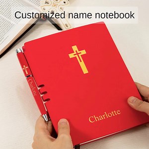 16 reactions | Personalized cross notebook with name and pen, perfect gift for Christians/Pastors on birthday/Easter/Christmas etc! | Callie Gifts | Facebook