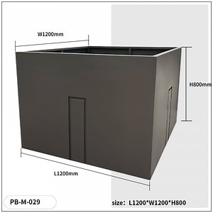 Rectangular Galvanized Outdoor Vegetable Planter Boxes Square Metal Garden Factory Wholesale Price Stainless Steel Planter
