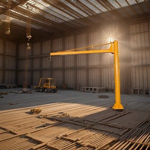 [Hot Item] Light Duty Floor Mounted / Column Type Slewing Jib Crane Pillar Jib Crane for Workshop Construction Material Handling Use