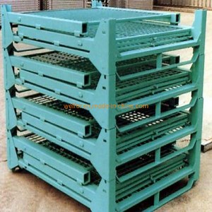 [Hot Item] Collapsible Steel Wire Bins with Mesh Pallet Storage Bins for Industrial Needs